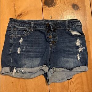 Maurices Dark Blue Jean Shorts